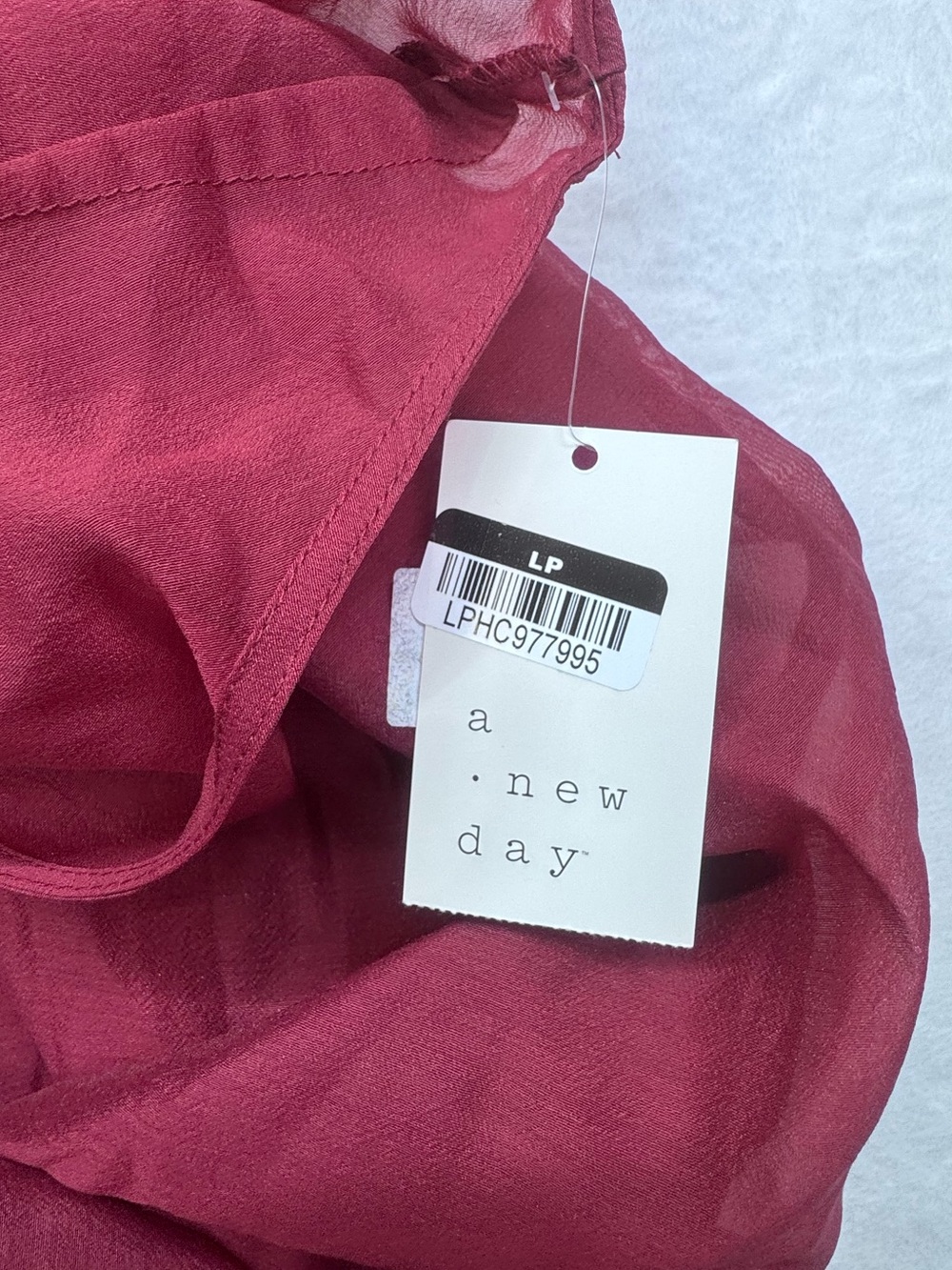 NWT A New Day Wine Sheer Overlay Midi Dress Extra Large XL - Picture 12 of 12